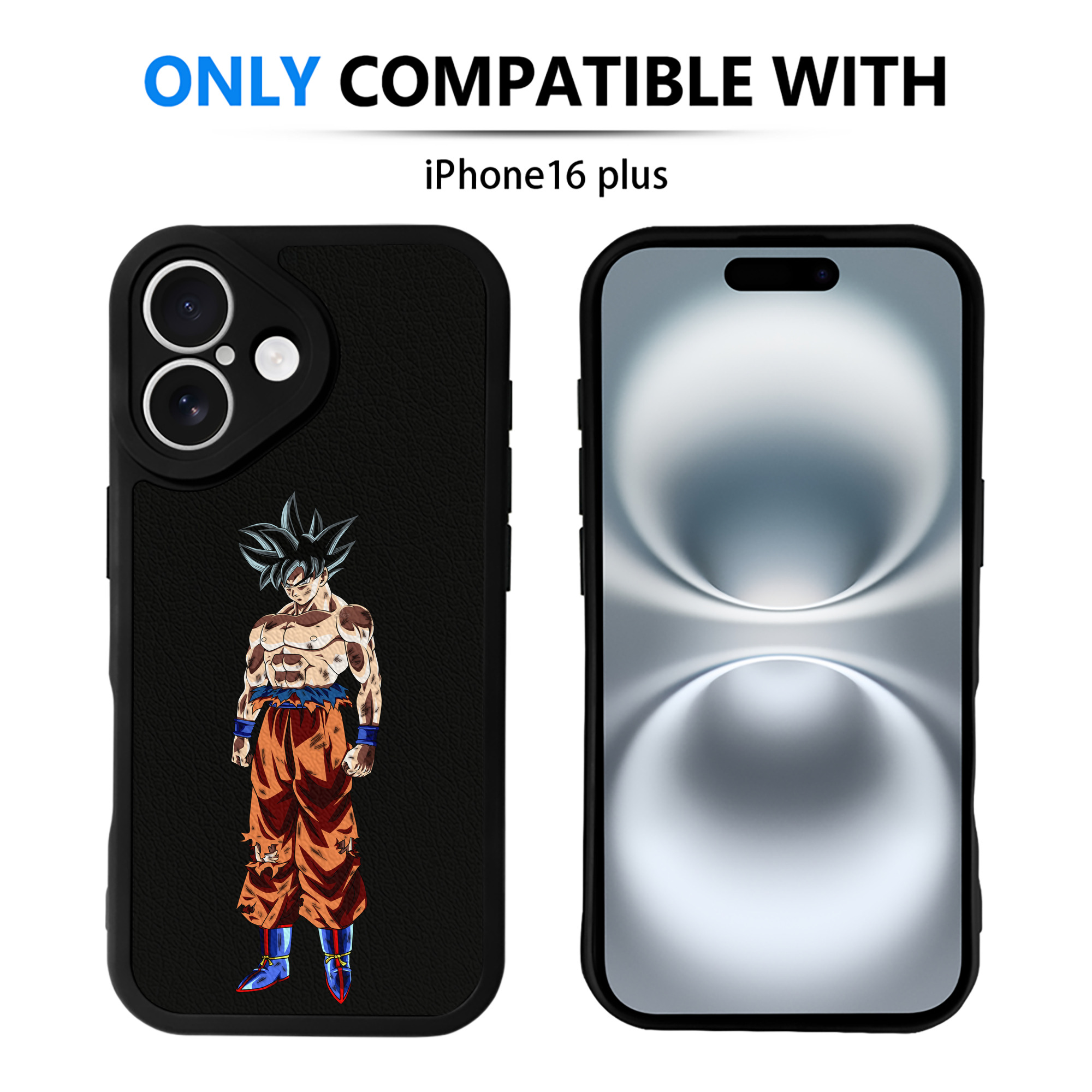 （画像用） ドラゴンボール 孫悟空（そん ごくう）Son Goku カカロット DRAGON BALL Kakarotto 【iPhone 16シリーズ対応】シリコンスマホケース（レザー調） 材質：シリコン